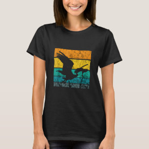 Camiseta Ave Pelicano Peixe Caça Ave Tropical Animal Retrô