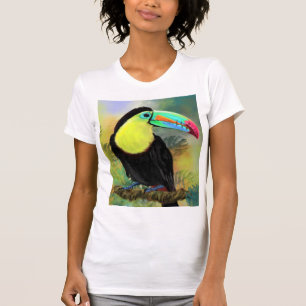 Camiseta Ave Tropical Toco Toucan Exótica - Pintura Migrad
