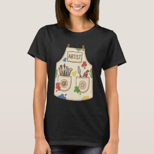 Camiseta Avental engraçado artista pintor arte fantasia