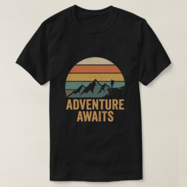 Camiseta Aventura à espera - Caminhada Aventura ao ar livre