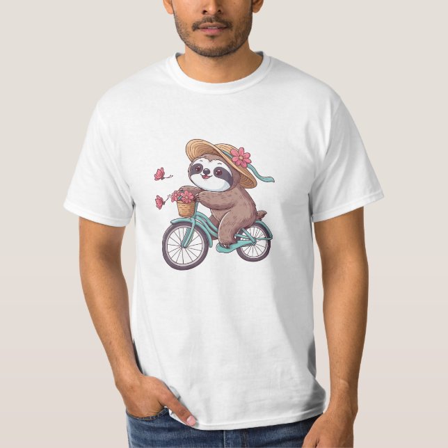 Camiseta Aventura a lama na bicicleta, a lama cômoda numa b (Frente)