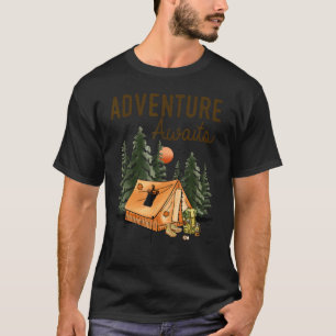 Camiseta Aventura Aguarda Ataque de Acampamento