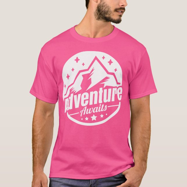 Camiseta Aventura Aguarda Caça De Tent Mountain (Frente)