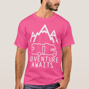 Camiseta Aventura Aguarda Campo de Viagem de Campanha de Au