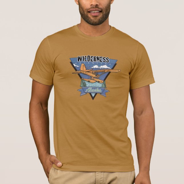 Camiseta Aventura Alaska do hidroavião da região selvagem (Frente)