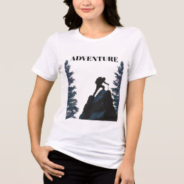 Camiseta Aventura ao Ar Livre Silhueta de Mochileiro & Moti