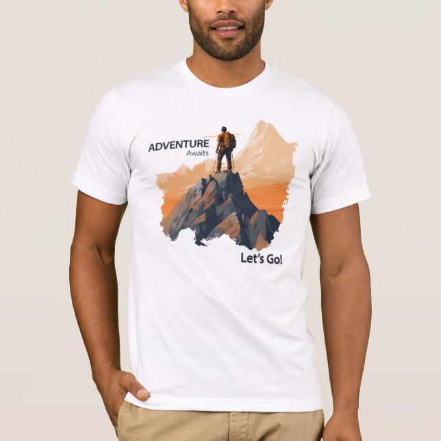 Camiseta Aventura, Aventura Aguarda, Vamos! (Frente)