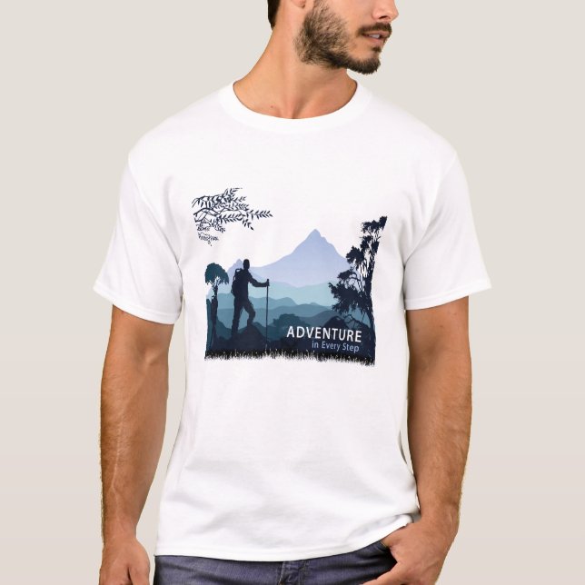Camiseta Aventura, Aventura em Cada Passo (Frente)