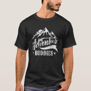 Camiseta Aventura Buddies Hiker Trekker acampando no Hiking