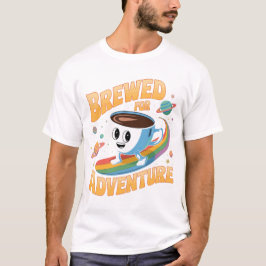 Camiseta Aventura - Café Vibrante no Espaço