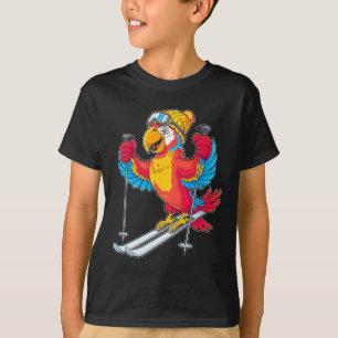 Camiseta Aventura Colorida de Esqui de Papagaio Diversão de
