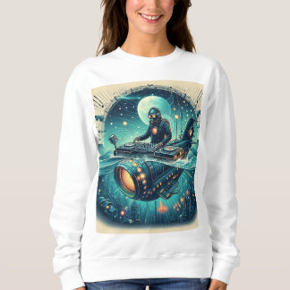Camiseta Aventura com DJ Pilotando um submarino Steampunk!
