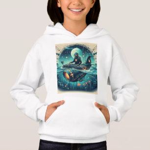 Camiseta Aventura com DJ Pilotando um submarino Steampunk!