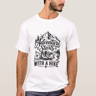 Camiseta Aventura Começa com uma Caminhada – Amante da Natu
