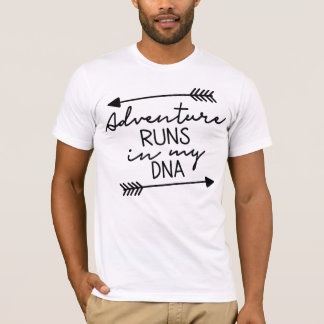 Camiseta Aventura Corre no Meu DNA Citação Design Arte ao A