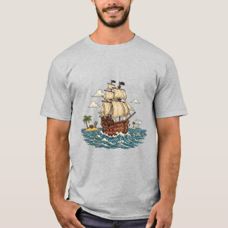 Camiseta Aventura Costeira de Surfista de Onda do 