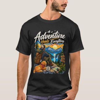 Camiseta Aventura Cura Tudo! Um ousado design retrô ao ar l