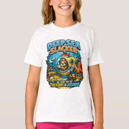 Camiseta Aventura Cute no Oceano Humor, arte engraçada de p
