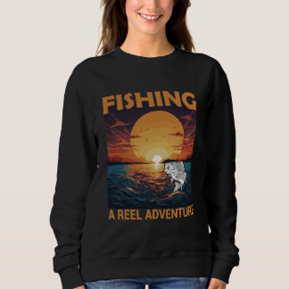 Camiseta Aventura da Bobina do Pôr do Sol da Pesca Design