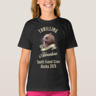 Camiseta Aventura da Família de Ursos Personalizados em Via