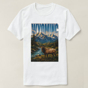 Camiseta Aventura da Vida Selvagem da Montanha Grand Teton