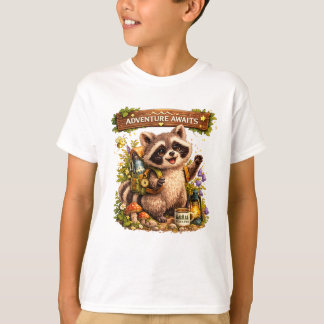 Camiseta Aventura de acampamento de verão do guaxinim – E a