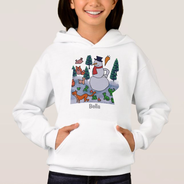 Camiseta Aventura de Amigos de Neve Mínima Personalizados (Frente)