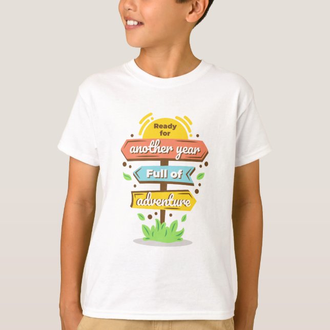 Camiseta Aventura de Aniversário Marca Natureza (Frente)