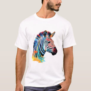 Camiseta Aventura de Beleza da Vida Selvagem de Zebra Anima