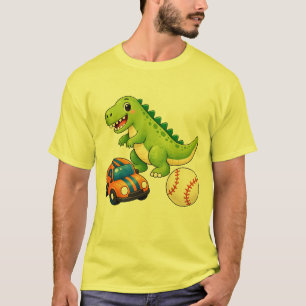 Camiseta Aventura de brinquedo de dinossauro fofo.