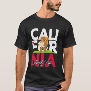 Camiseta Aventura de caminhada do urso engraçado Família de