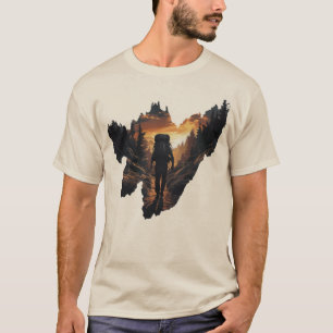 Camiseta Aventura de Caminhada - Explorador de Selvagem por