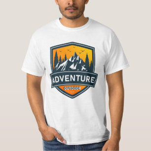 Camiseta aventura de caminhada explore o mundo