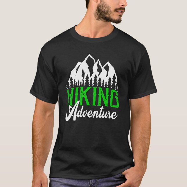 Camiseta Aventura De Caminho Para Homens E Mulheres Em Mont (Frente)