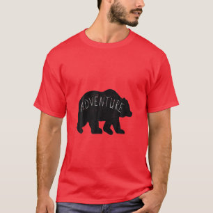 Camiseta Aventura de Campanha de Urso Tribal ao Ar Livre