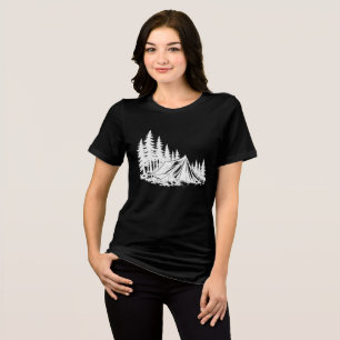 Camiseta Aventura de Camping na Montanha Natureza