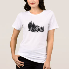 Camiseta Aventura de Camping na Montanha Natureza