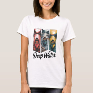 Camiseta Aventura de Canoa em Águas Profundas Inspirador Ou