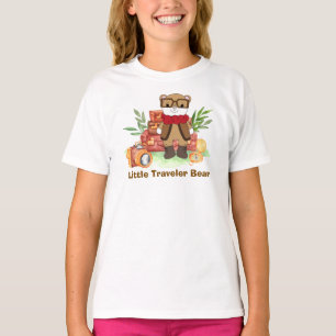 Camiseta Aventura de desenho animado de urso fofo vintage v