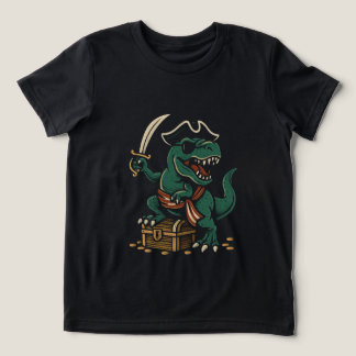 Camiseta Aventura de Dinossauro Pirata