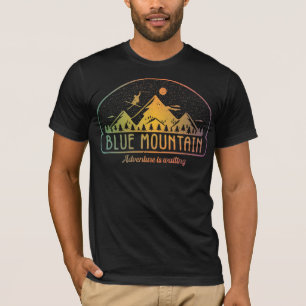 Camiseta Aventura de Esqui da Montanha Azul está Esperando