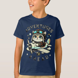 Camiseta Aventura de Gatinho Fofo – Para pequenos sonhadore