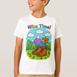 Camiseta Aventura de Lápis de Cor Hike Time Kids