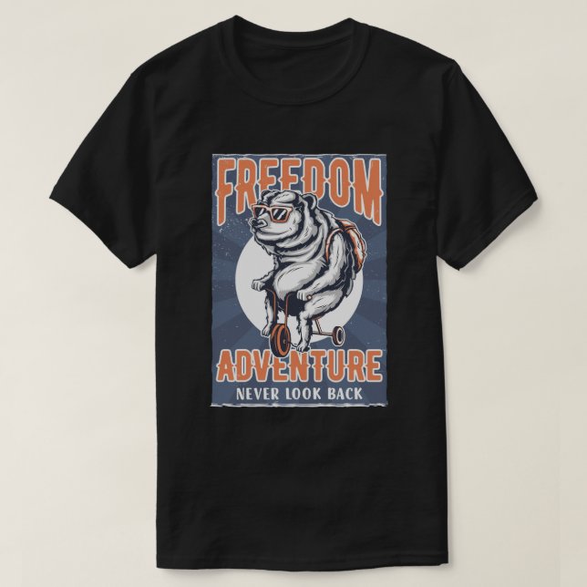 Camiseta Aventura de Liberdade (Frente do Design)