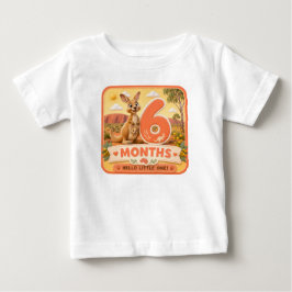 Camiseta Aventura de marco de 6 meses do bebê