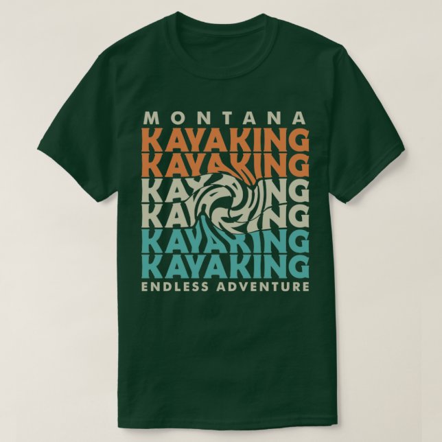 Camiseta aventura de montana kayak1 (Frente do Design)