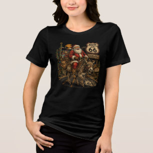Camiseta Aventura de Natal da Rota 66 com Burro de Oatman
