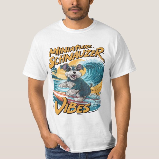Camiseta Aventura de Navegação em Miniatura de Onda Schnauz (Frente)