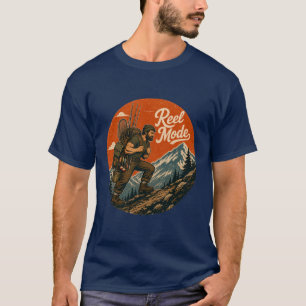 Camiseta Aventura de Pesca Vintage no Modo Carretilha