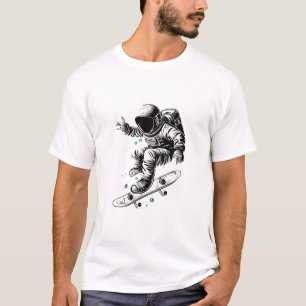 Camiseta Aventura de skate cósmico do astronauta